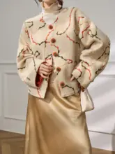 ユニークで美しい初冬向けコート【カラーブロック・ショート丈・ゆったりしたデザイン】