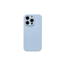 モランディカラーの液状シリコンiPhoneケース【グレー・ピンク・ベビーブルー・薄型・iPhone対応】