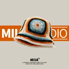 手編みの花柄空き編みフィッシャーハット【女性用・ブーニーハット・トレンド】