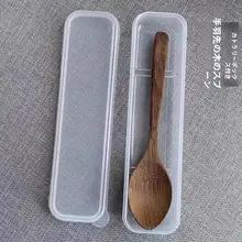 無塗装の鶏翅木製スプーン【携帯便利・収納ボックス付き・学生用】（セットアップ対応）