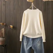 秋冬用 大きいサイズVネックニットトップス【長袖・プラスサイズ・トレンド】