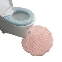冬用トイレ便座カバーセット【O型・U型・四角型対応・保温・2点セット】