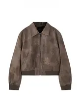 ファッション PUレザーコート【洗い加工風・春用・レディース】