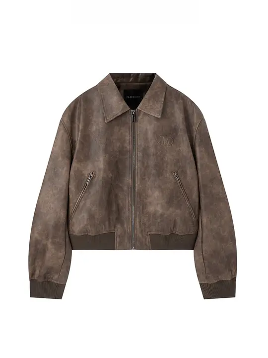 ファッション PUレザーコート【洗い加工風・春用・レディース】