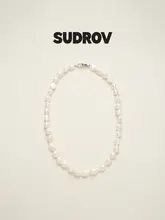 バロックパールのネックレス【女性用・鎖骨チェーン・おしゃれなパールアクセサリー・実用的な誕生日プレゼント】（セットアップ対応）