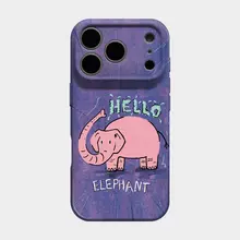 スマホケース レディース ソフトケース 全周保護 可愛い ガーリー ユニーク 個性的 おしゃれ 象柄 iPhone対応