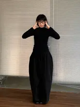 フラワーベースパンツ 三色 ウエストゴム パンツ バギーパンツ