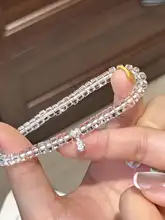ブレスレット レディース 瓢箪 算盤ビーズ クリアクリスタル キラキラ 上品 合わせやすい