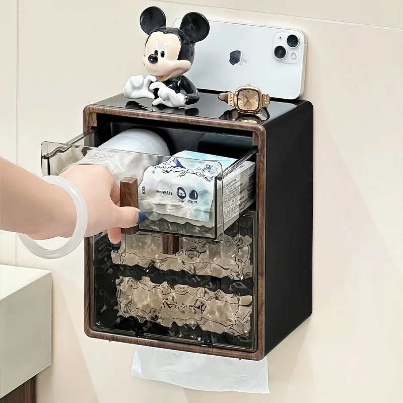 防水壁掛けトイレットペーパーケースZZ878：防塵設計でスムーズな紙取りを実現