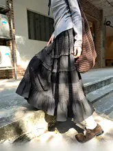 ドットチェック柄ハイウエストスカート【春用・スリムデザイン・チュニック風】（セットアップ対応）
