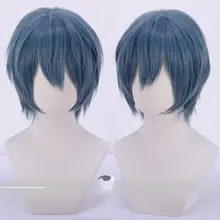 ロリータ風 短髪ウィッグ【雰囲気のあるブルー・コスプレ用】