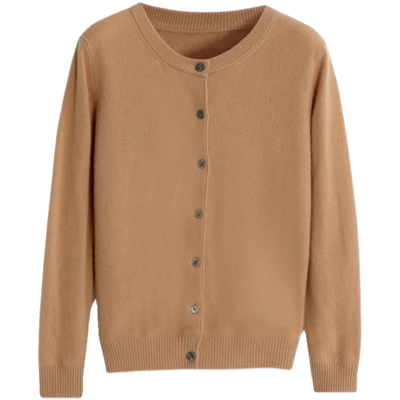 ゆったりとしたデザインのオープンカーディガン【ラウンドネック・長袖・ショート丈・黒】