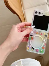 カラフルな小怪獣デザインのマグネット吸着スマホケース【Samsung Z Flipシリーズ・Huawei Pocket2・OPPO Findシリーズ・小米手首バンド付き】