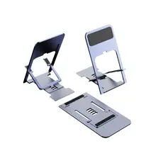 超薄型デスクトップ折りたたみ式スマートフォンスタンド【多機能・高さ調節可・iPad対応・持ち運び便利】