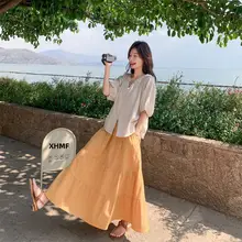 新中式デザインのブラウスとスカートの二部作【夏用・甘美な雰囲気・独特なスタイル】（ セットアップ対応）