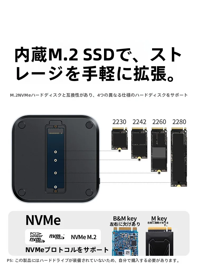 M.2固体ディスクケース Mac Mini対応拡張ドックの実用性と性能解析