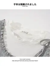 甘美なフリルデザインのラウンドネック長袖Tシャツ【レディース・秋用・韓国風】（セットアップ対応）