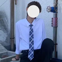 学生用長袖と半袖の制服シャツ【ゆったりサイズ・ユニセックス・学院風】（セットアップ対応）