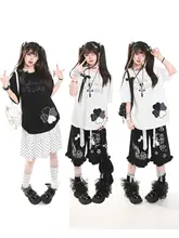 Tシャツ レディース 半袖 蝶結び アルファベット刺繍 韓流 ルーズ 着回し 大人可愛い カジュアル 夏