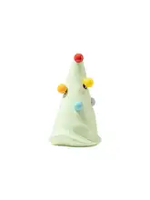 クリエイティブなクリスマスツリー型フルーツフォーク【高級ステンレス製・陶器収納容器付き・装飾用】（セットアップ対応）
