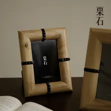 写真立て 天然木 フレンチ風 ヴィンテージ 置き型 インテリア 書斎 寝室 飾り棚