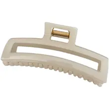 モランディカラーの大きな樹脂製スクエアヘアクリップ【空いているデザイン・お団子ヘア用】