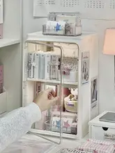 デスク用透明収納ボックス【文具・防塵・スタイリッシュデザイン】