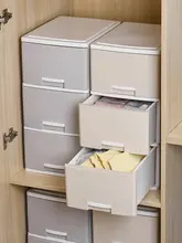 デスク用シンプルプラスチック収納ボックス【小引き出し付き・学生用ファイル収納】
