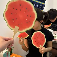 西瓜デザインの手持ち扇子【夏の清涼感・リアルなデザイン・ギフトに最適】
