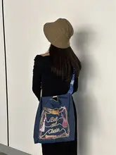 日本製刺繍タッセル付きキャンバスバッグ エコバッグ