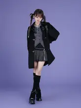 ニットカーディガン レディース グレー 着痩せ 甘辛MIX フェミニン キュート 「SagiDolls」
