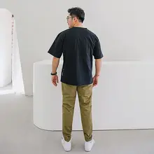 民族風デザインの大きいサイズ フィットパンツ【ワイドレッグ・ストレート・パンツ】