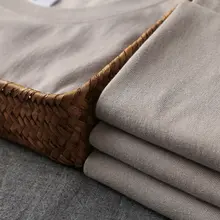 モランディカラー ミストグレーの重厚感ある綿100%のショートスリーブTシャツ【夏用・ユニセックス・プレーン】