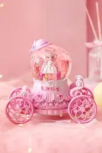 回転するメリーゴーランドのガラス球ミュージックボックス【クリスマス・子供用・誕生日プレゼント】
