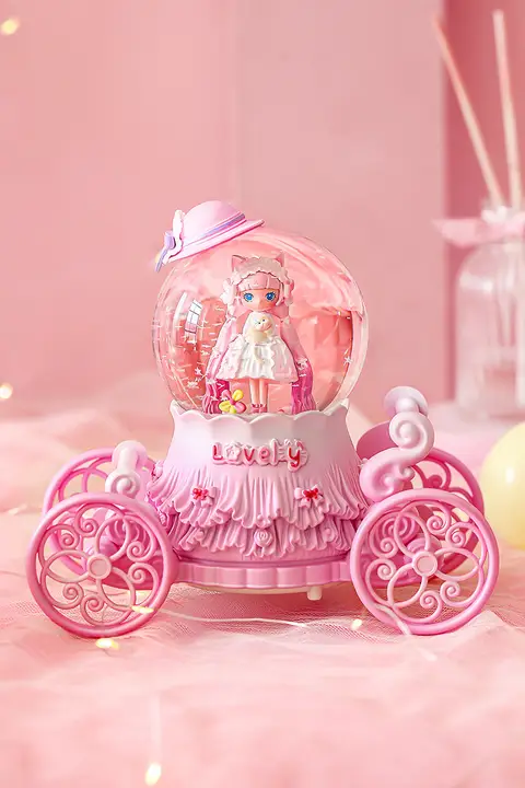 回転するメリーゴーランドのガラス球ミュージックボックス【クリスマス・子供用・誕生日プレゼント】