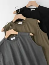 新疆白鹅绒使用のインナー用コットンニットベスト【夏用・無袖・ゆったりタイプ】