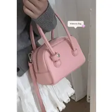 おしゃれな手提げボウリングバッグ【春桜ピンク・スクエア・斜め掛け・通勤用】