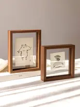 両面透明フォトフレーム【DIY小画框・書道飾り・ガラス圧花・写真展示用】