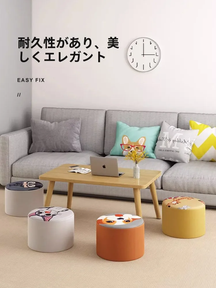 子供用布製スツール GDE-22：創造的デザインで靴を脱ぐ場所を整える