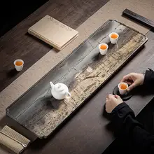 天然石製 高級茶盤【モダンデザイン・禅スタイル・オフィス用】