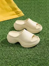 厚底一字型スリッパ【女性用・夏用・高出力デザイン・履きやすい】