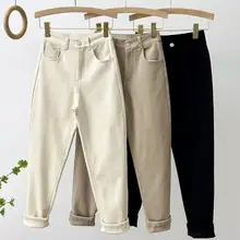 高腰デザインのスリムデニムパンツ【ロールアップ・フィット・レディース用】（セットアップ対応）