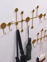 穴あけ不要 北欧風クリエイティブフック付きキーラック【壁掛け収納・エントランス用】