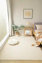カーペット ベッドサイド リビング コーヒーテーブル用 高級感のある ミルクホワイト 単色 耐磨耗 猫の爪に強い