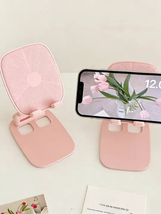 昇降式スマホ＆タブレットスタンド【デスク用・折りたたみ式・追跡視聴・学習に最適】