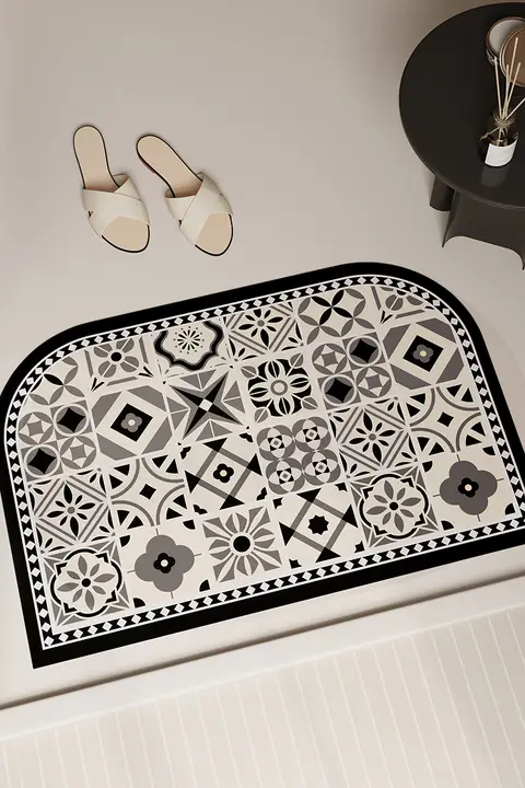バスマット トイレマット レザー 吸水 滑り止め 防汚 水洗い不要 ヴィンテージ 上品 洗面台 浴室