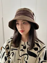 通気性のある日本風ファッションバタフライリボン大つば日よけ帽子【防晒・アウトドア・ハット】