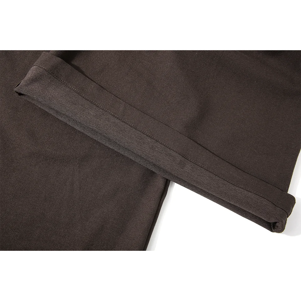 韓国風デザインの落ち感のあるワイドレッグパンツ【秋冬用・体型カバー・フィット】