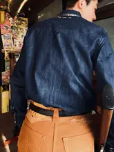 アメリカンビンテージ ナバホ刺繍ウエスタンシャツ【全棉・ウォッシュ加工・長袖・デニム】