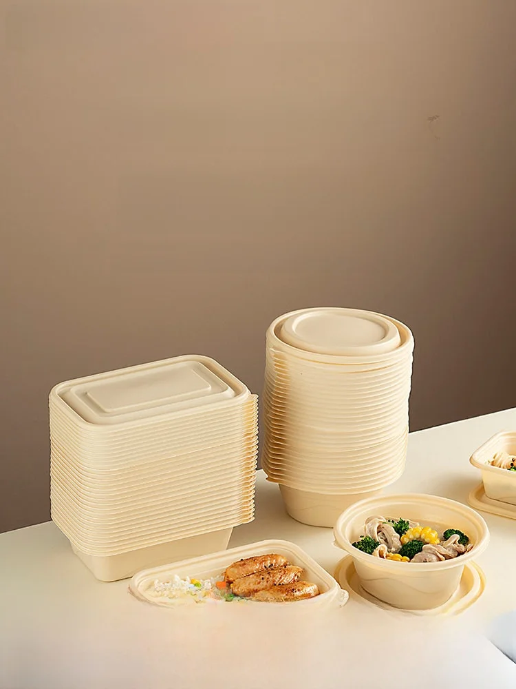 わっぱ弁当箱 レンジ調理に対応する食品グレードコーンスターチ製使い捨て箱の実  用性
